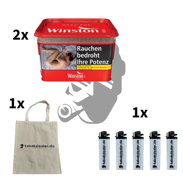 2x Winston Red Mega Box 120g 2x Winston Red Mega Box 120g